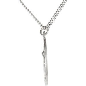 Extel Medium Sterling Silver Mens Catholic St. Michael Pendant