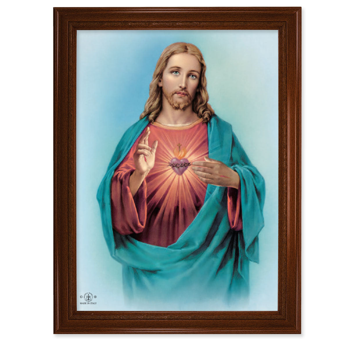 Sacred Heart of Jesus Picture Framed Wall Art Decor Extra Large