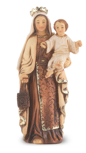 Small Catholic 4 Inch Our Lady of Mt. Carmel Statue