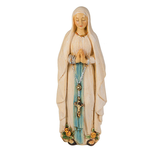 Small Catholic 4 Inch Our Lady of Lourdes Resin Statue