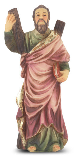 Small Catholic 4 Inch St. Andrew Hand Painted Resin Statue