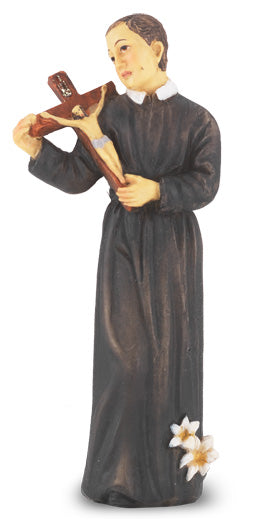 Small Catholic 4" St. Gerard Hand Painted Solid Resin Statue
