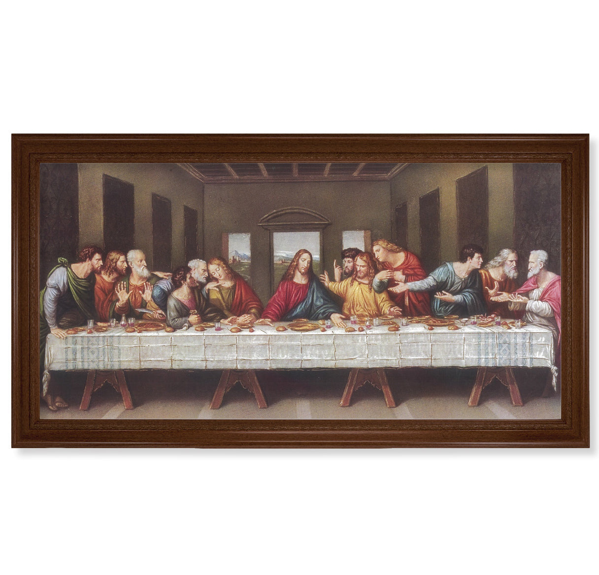 Last Supper Picture Framed Wall Art Decor Extra Large