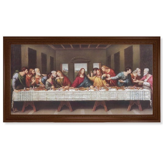 Last Supper Picture Framed Wall Art Decor Extra Large