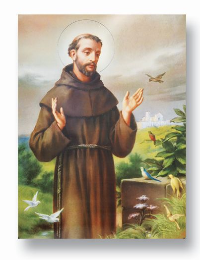 St. Francis of Assisi Italian Poster Wall Art Decor Print Poster, Extra Large