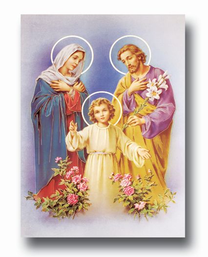 Holy Family Italian Poster Extra Large Gold-Embossed Print