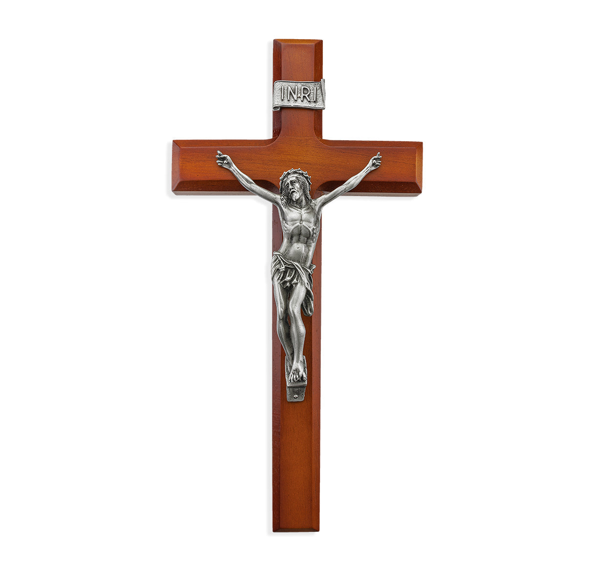 Large Catholic Tutone Wood Wall Crucifix 12 Inch Decor