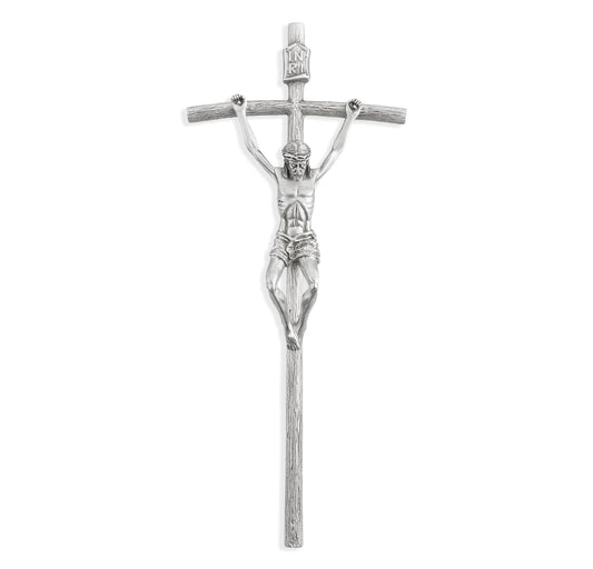 Medium Catholic Papal 8" Wall Crucifix, for Home, Office, Over Door