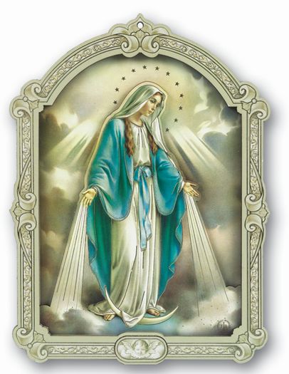 Our Lady of Grace 3D Dimensional Wood Plaque Wall Art