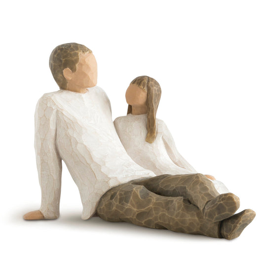 Willow Tree Father and Daughter Hand-Carved Figurine