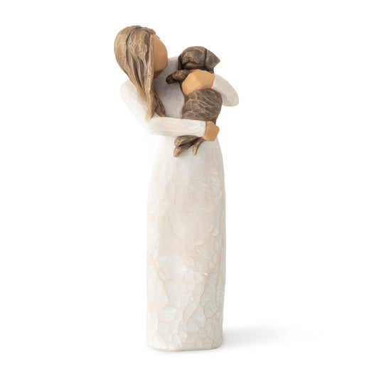 Willow Tree Adorable You Dark Dog Figure Gift for Pet Lovers