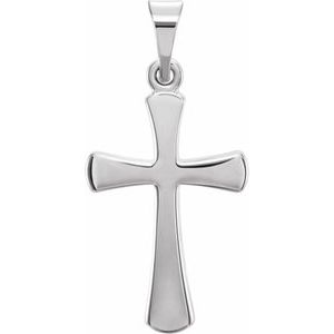 Extel Medium Sterling Silver Mens Womens Religious Cross Pendant Charm