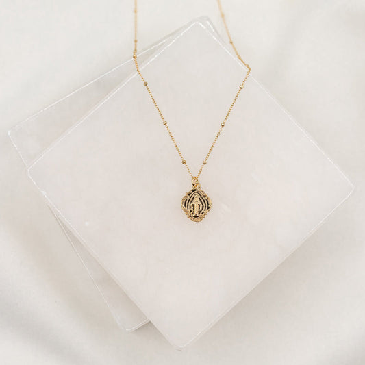 Miraculous Petite Necklace with Dainty Mary Medal