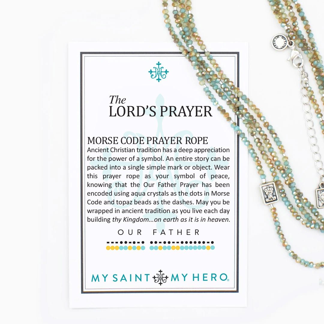 The Lord's Prayer Morse Code Prayer Rope for Peaceful Blessings