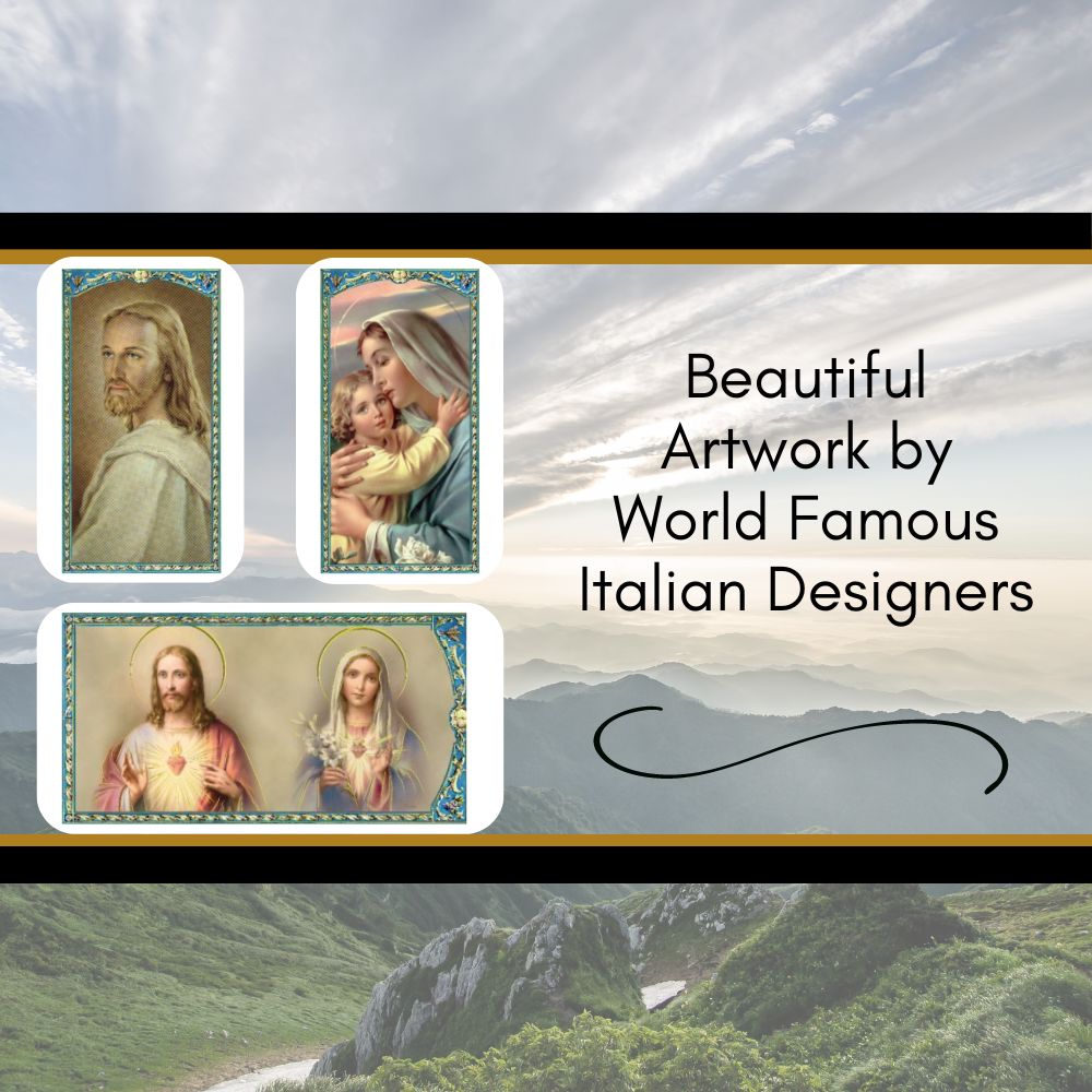 Spiritual Communion Gold-Stamped Laminated Catholic Prayer Holy Card with Prayer on Back, Pack of 25