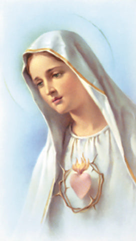 Immaculate Heart of Mary Paper Catholic Prayer Holy Card Pack of 100