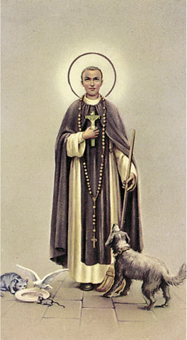 Saint Martin De Porres Paper Catholic Prayer Holy Card Pack of 100
