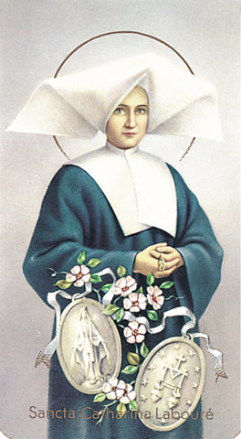 Saint Catherine Laboure Paper Catholic Prayer Holy Card Pack of 100