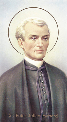 Saint Peter Julian Eymard Paper Catholic Prayer Holy Card Pack of 100