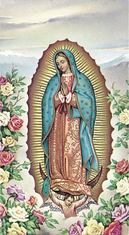 Our Lady of Guadalupe Paper Catholic Prayer Holy Card Pack of 100