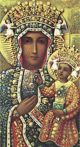 Our Lady of Czestochowa Paper Catholic Prayer Holy Card