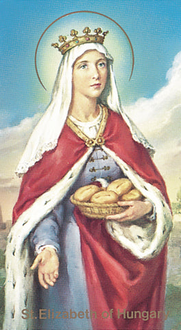 Saint Elizabeth of Hungary Paper Catholic Prayer Holy Card Pack of 100