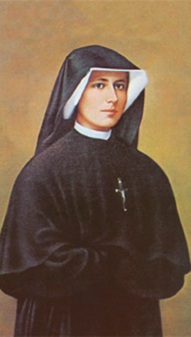 Saint Faustina Paper Catholic Prayer Holy Card with Blank Back, Pack of 100