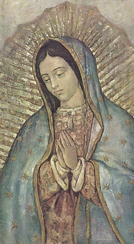 Our Lady of Guadalupe Bust Paper Catholic Prayer Holy Card