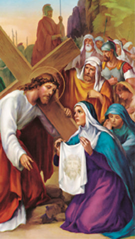 Saint Veronica Paper Catholic Prayer Holy Card Pack of 100