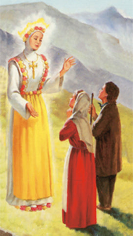 Our Lady of La Salette Paper Catholic Prayer Holy Card Pack of 100