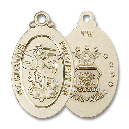 Extel Oval Large 14kt Gold Filled St Michael Medal USA