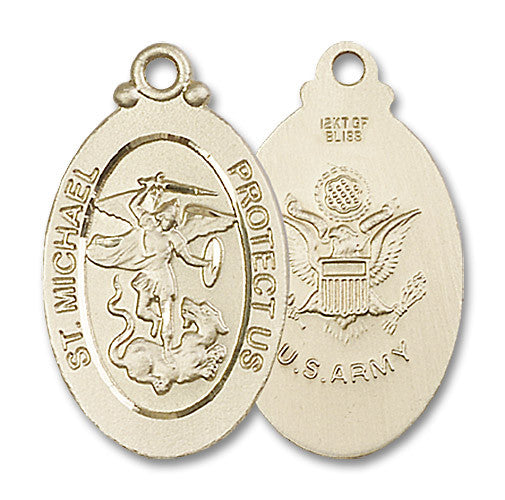 Extel Oval Large 14kt Gold Filled St Michael Army Medal