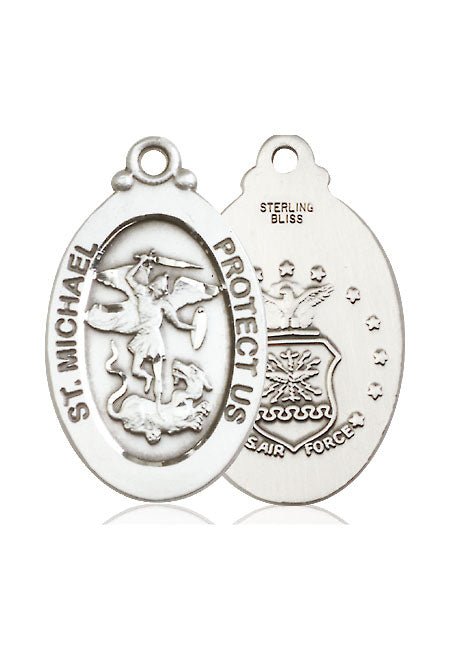 Extel Oval Large Pewter St Michael Air Force Medal Made in USA