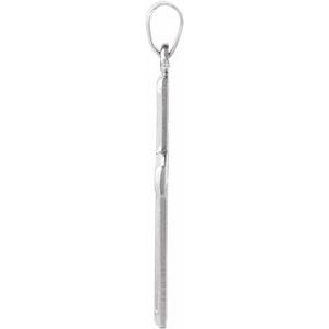 Extel Large Sterling Silver Mens Womens Religious Cross Pendant Charm Made in USA
