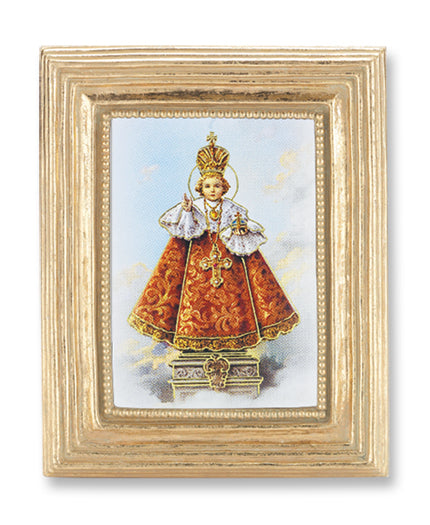 Infant of Prague Picture Framed Print Small Gold-Leaf Frame