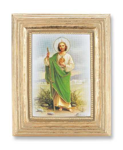 St. Jude Picture Framed Print Small, Gold-Leaf Frame 3x5