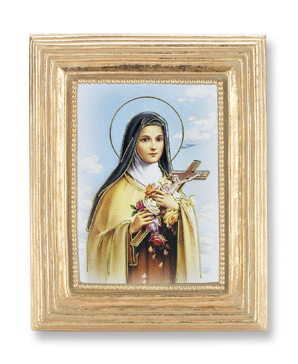 St. Therese Picture Framed Print Small Gold-Leaf Frame
