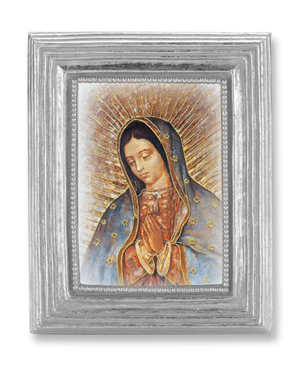 Our Lady of Guadalupe Picture Framed Print Small Silver-Leaf Frame