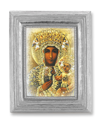 Our Lady of Czestochowa Picture Framed Print Small, Silver-Leaf Frame