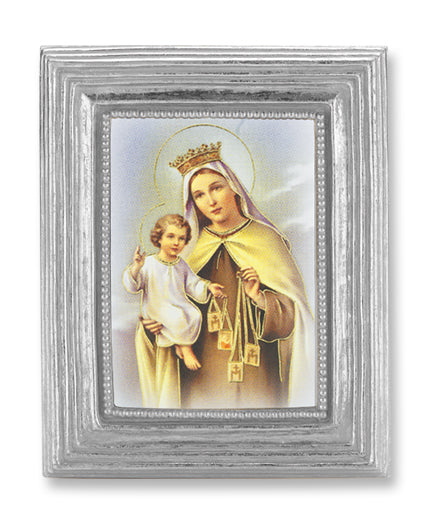 Our Lady of Mount Carmel Picture Framed Print Small, Silver-Leaf Frame