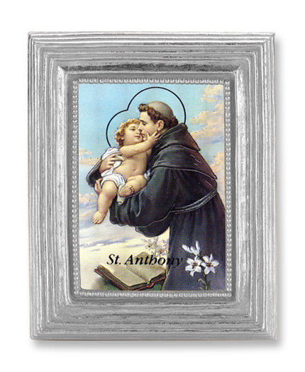 St. Anthony Picture Framed Print Small, Silver-Leaf Frame