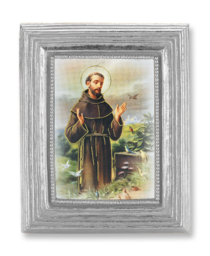 St. Francis Picture Framed Print Small, Silver-Leaf Frame