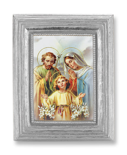 Holy Family Picture Framed Print Small, Silver-Leaf Frame