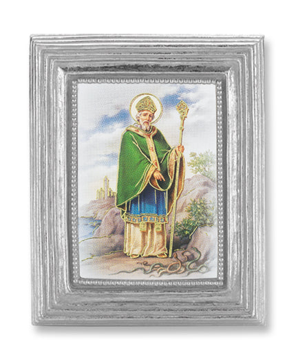 St. Patrick Picture Framed Print Small, Silver-Leaf Frame
