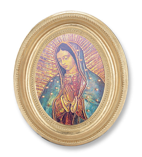 Our Lady of Guadalupe Picture Framed Print Small Oval Frame