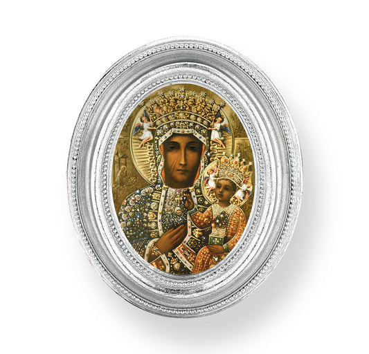 Our Lady of Czestochowa Picture Framed Print Small Oval Frame