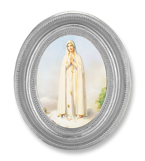 Our Lady of Fatima Picture Framed Print Small Oval Frame