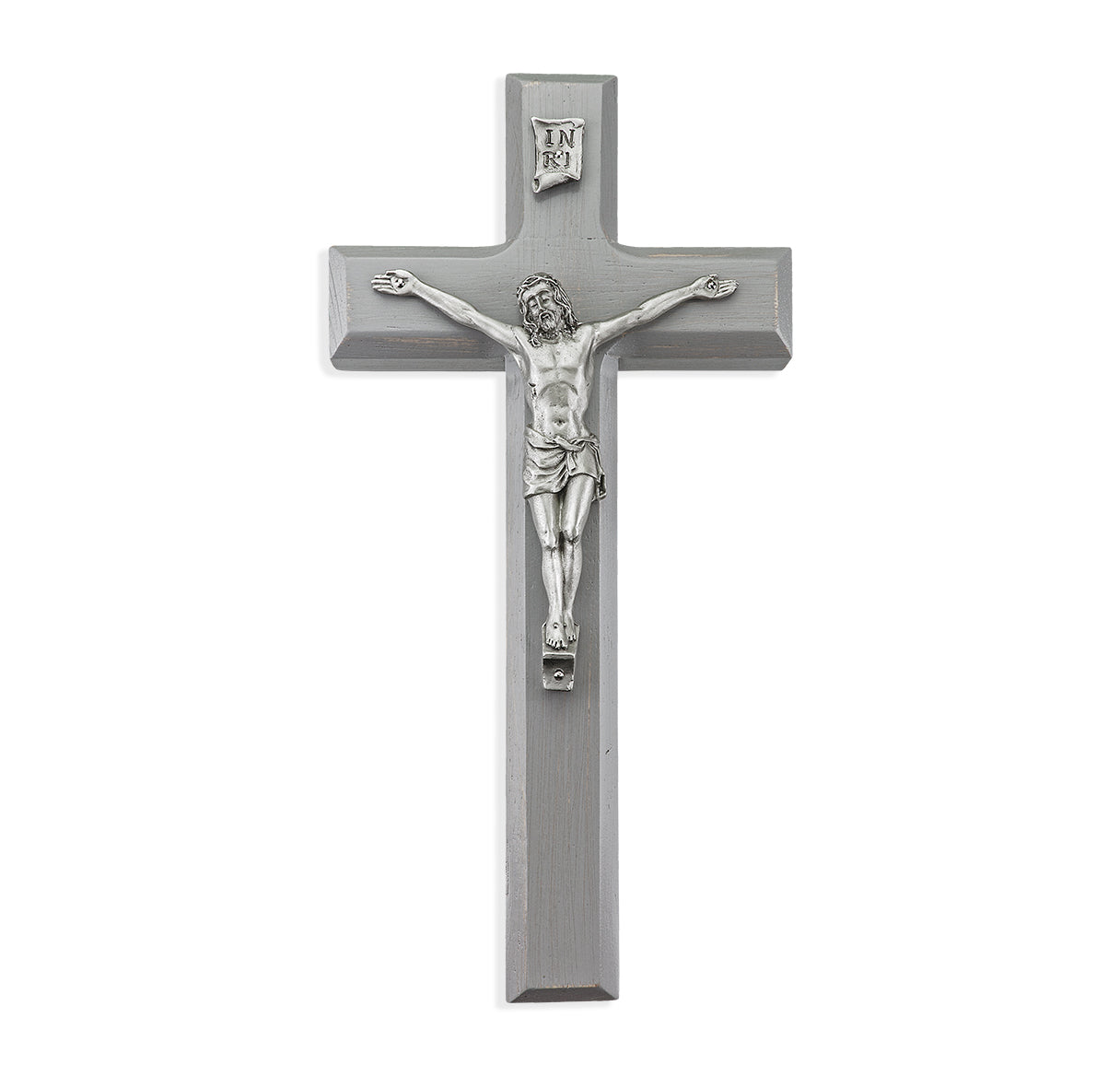 Large Catholic Camtry Gray Wood Wall Crucifix 10 Inch Decor