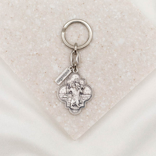 Saint Christopher Travel Protection Key Ring for Journeys