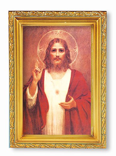 Sacred Heart of Jesus Picture Framed Wall Art Decor Small